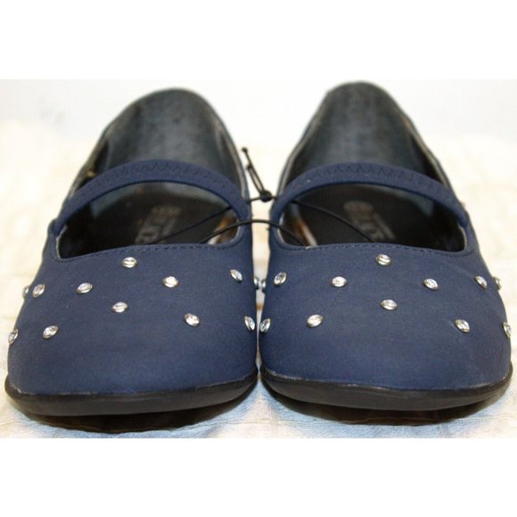 New in Box The Children's Place Navy Luna Stone Ballet Girls Shoes Flats Gems - Picture 6 of 16